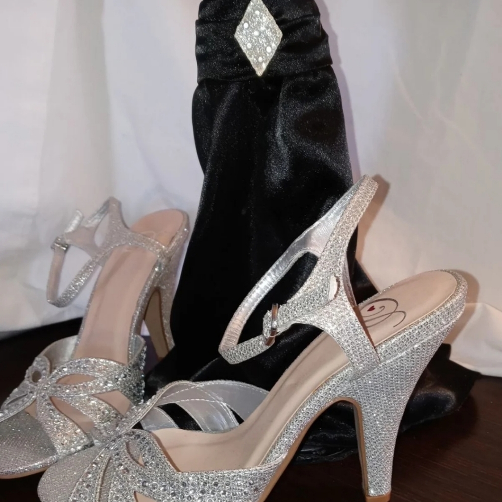 Silver Diamond Heels
